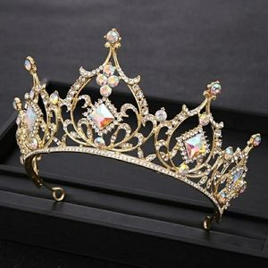 Rose Gold Crown Tiara Holographic Crystal Queen